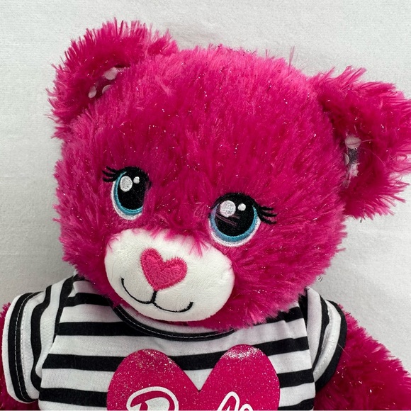 Build A Bear Barbie Pink Sparkly Bear Teddy Talking Metallic Movie Animal - Picture 4 of 11